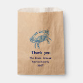 Vintage blauwe krab - gepersonaliseerd bedankzakje (Voorkant)