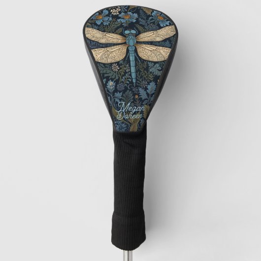 Vintage blauwe Libel Golfheadcover (Voorkant)