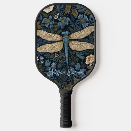 Vintage blauwe Libel Pickleball Paddle (Voorkant)