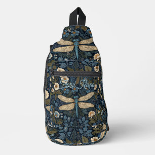 Vintage blauwe Libel Sling Bag