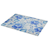 Vintage. Blauwe Rozen. Snijplank (Hoek)