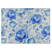 Vintage. Blauwe Rozen. Snijplank (Voorkant)