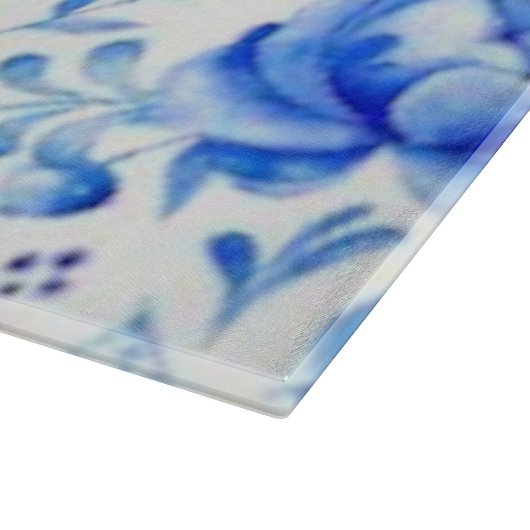 Vintage. Blauwe Rozen. Snijplank (Hoek)