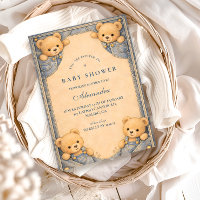 Vintage Blauwe Spijkerbroek Teddy Baby Borrel