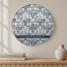 Vintage Blauwe Toile de Jouy Bloemendekoratie met 
