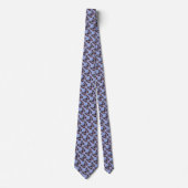 Vintage Blauwe Vlinder Stropdas (Voorkant)