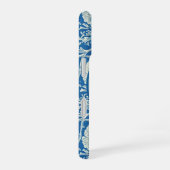 Vintage Blauwe William Morris Tapijt Monogram iPhone 16 Hoesje (Rechterkant)
