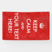 Vintage Blijf kalm en ga verder Spandoek (Horizontaal)