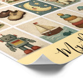 Vintage Block Custom Nursery Poster (Hoek)