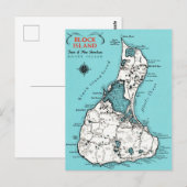 Vintage Block Island  Briefkaart (Voorkant / Achterkant)