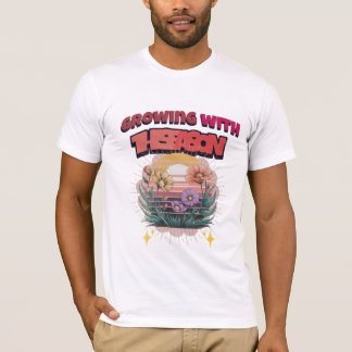 vintage bloeiende bloemen heren grafische t-shirt