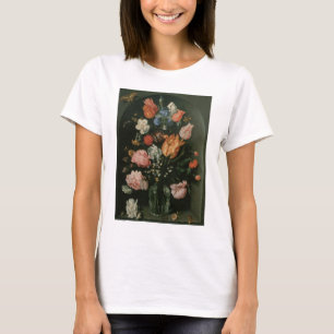 Vintage bloem barok, vaas met bloemen in een nis t-shirt
