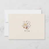 Vintage Bloem Boho RSVP Kaarten Kaartje (Achterkant)