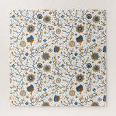 Vintage Bloem Botanisch Patroonontwerp Legpuzzel (Verticaal)