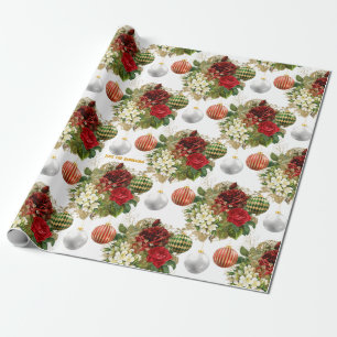 Vintage Bloem Bouquet Boutique Persoonlijke Kerstm Cadeaupapier