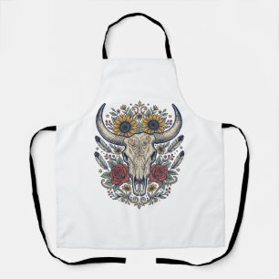 Vintage Bloem Bull Skull Western Schort