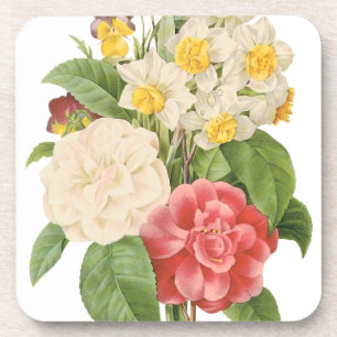 Vintage Bloem Camelia Narcissen Bloemen door Redou Drankjes Onderzetter
