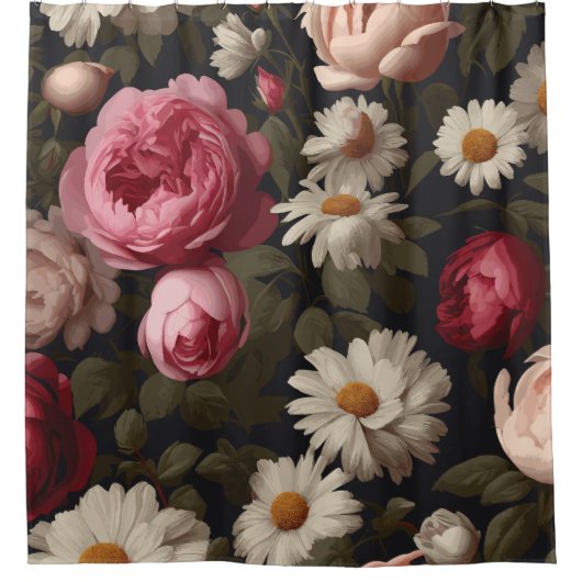 Vintage Bloem: Douchegordijn (Voorkant)