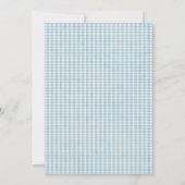 Vintage bloem- en gingham Kerstman verjaardag Kaart (Achterkant)