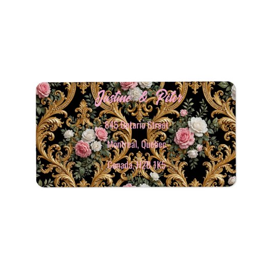 Vintage Bloem Etiket (Voorkant)