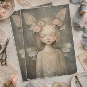 Vintage Bloem Fee Shabby Chic Decoupage Kunst Tissuepapier
