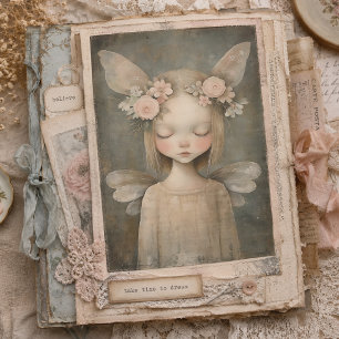 Vintage Bloem Fee Shabby Chic Decoupage Kunst Tissuepapier