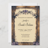 Vintage Bloem Gothic Sweet 16 Kaart (Voorkant)