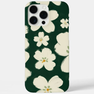 vintage bloem groene achtergrond esthetiek iPhone 16 pro max hoesje
