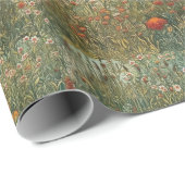 Vintage, bloem, herfsttonen, natuurgebied cadeaupapier (Rol Hoek)