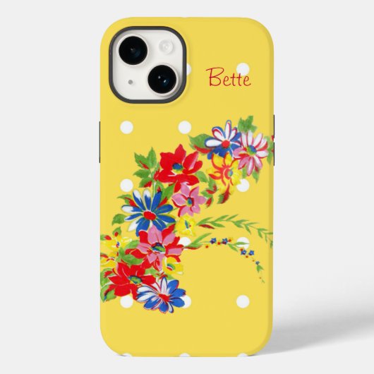 Vintage Bloem i Case-Mate iPhone Case (Achterkant)