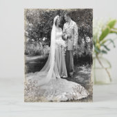 Vintage Bloem Jubileumviering Kaart (Staand voorkant)