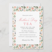 Vintage bloem Moederdag theepartij Kaart (Voorkant)