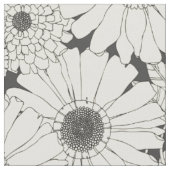 vintage bloem mono stof (Close Up)