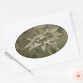 Vintage Bloem Ovale Sticker (Envelop)