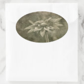 Vintage Bloem Ovale Sticker (Tas)