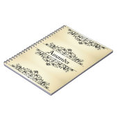 Vintage bloem persoonlijk notitieboek (Linkerzijde)
