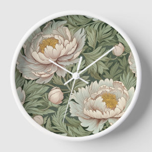 Vintage Bloem Pioen Patronen Rond