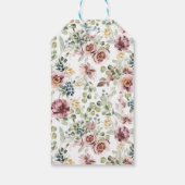 Vintage bloem romantische pastel cadeautag cadeaulabel (Achterkant)