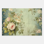Vintage Bloem Roos Decoupage Inpakpapier Vel (Voorkant 2)
