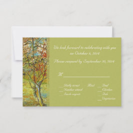 Vintage bloem RSVP-kaarten. Voor voorjaar, zomerhu Kaart