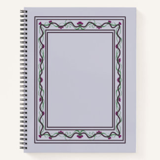 Vintage Bloem Slingerende Rand Deluxe Spiraal Note Notitieboek