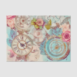 Vintage Bloem Steampunk Tissuepapier