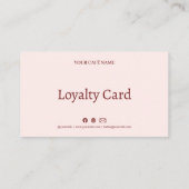 Vintage Bloem Stempel Loyalty Card QR Code (Achterkant)