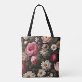 Vintage Bloem Tote Bag (Achterkant)