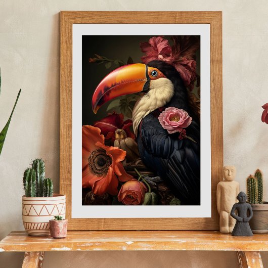 Vintage Bloem Toucan Decoupage Tissuepapier