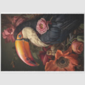 Vintage Bloem Toucan Decoupage Tissuepapier (Voorkant)