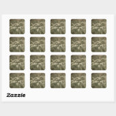 Vintage Bloem Vierkante Sticker (Vel)