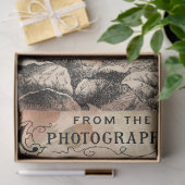 Vintage bloem vlinder fotografische studio achterg tissuepapier (Geschenk)