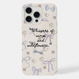 Vintage bloem vlinder telefoonhoesje iPhone 15 pro max case