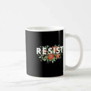 Vintage bloem weerstand anti-trump niet mijn presi koffiemok